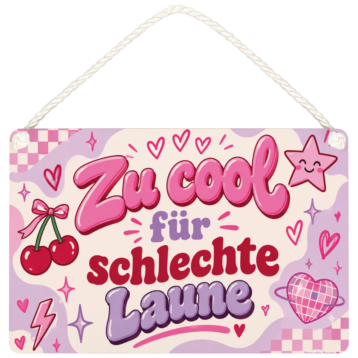 Cooles Schild für Teenager mit lächelndem Stern