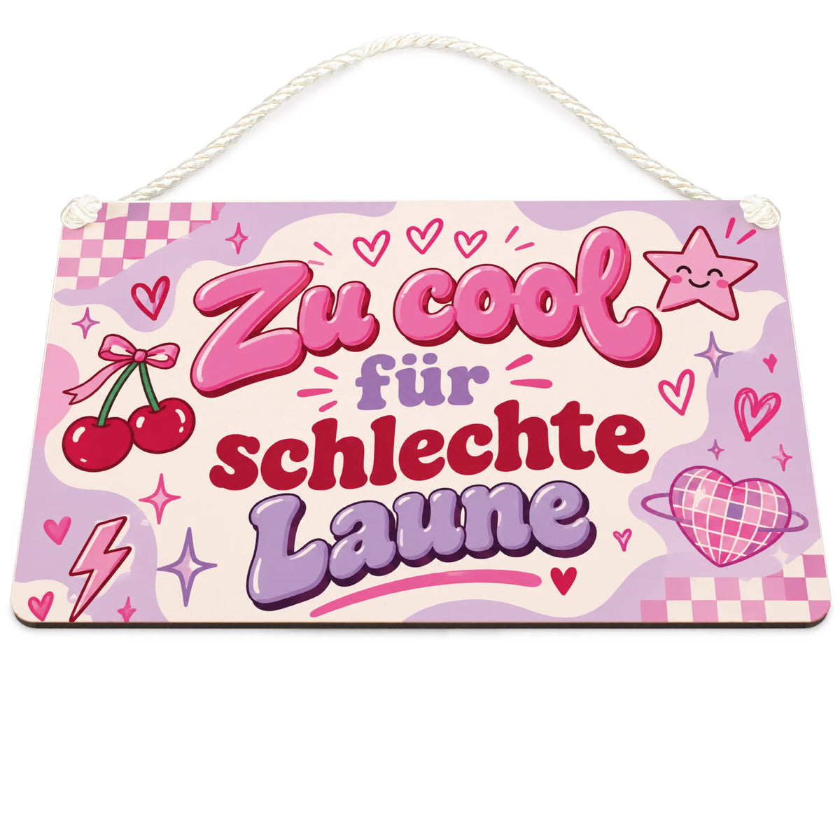 Cooles Schild für Teenager mit lächelndem Stern