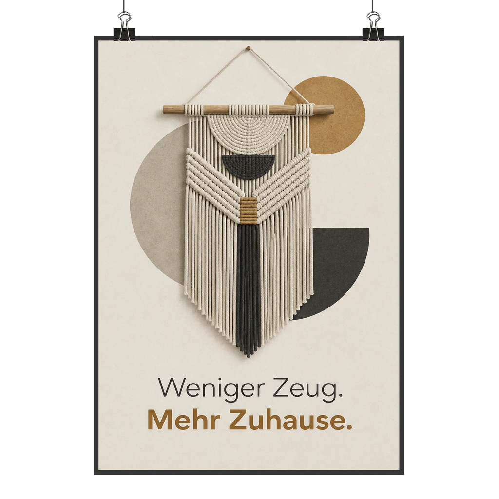 Ruhige Makramee Wanddeko für Minimalisten mit Holzstab|p:2017454|h:81011fda118aba17dd57615d077ad52f