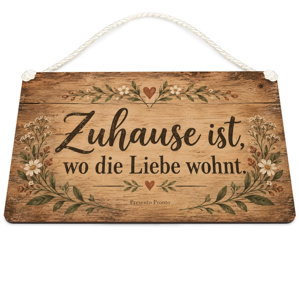 Gemütliches rustikales Holzschild für Zuhause mit Wildblumen|p:2017465|h:28f560d9425c651a328795e0b75979fa