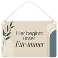 Elegantes Schild zur Hochzeit mit abstraktem Bogen
