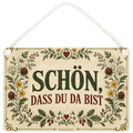 Deko Schild Blume nostalgisch Design