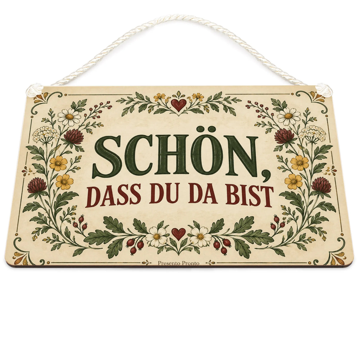 Deko Schild Blume nostalgisch Design