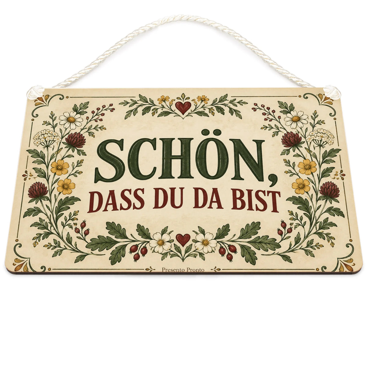 Deko Schild Blume nostalgisch Design