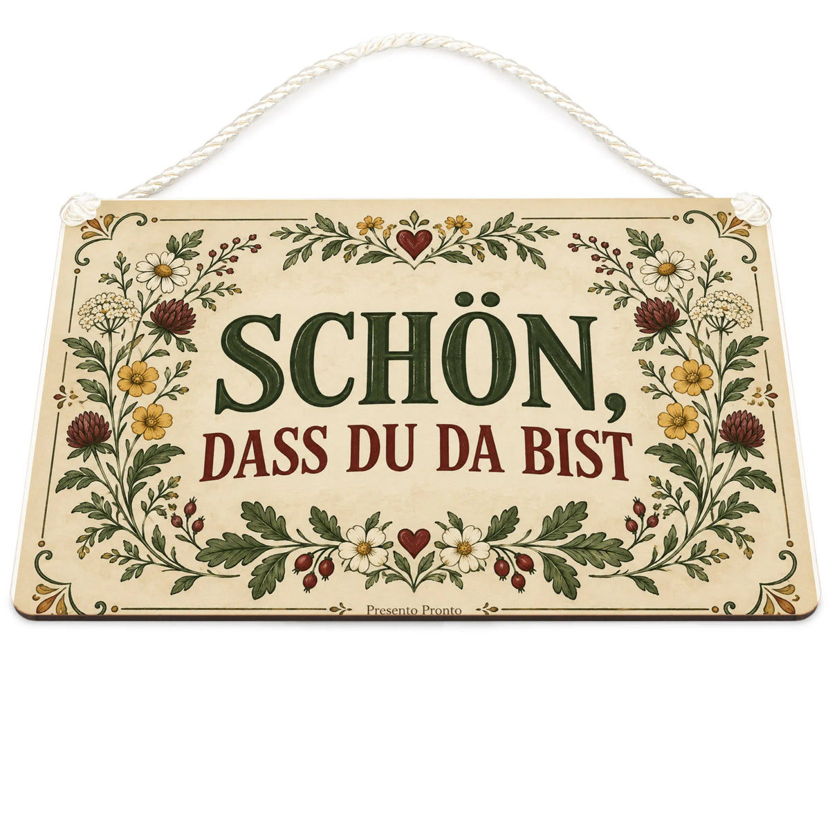 Deko Schild Blume nostalgisch Design