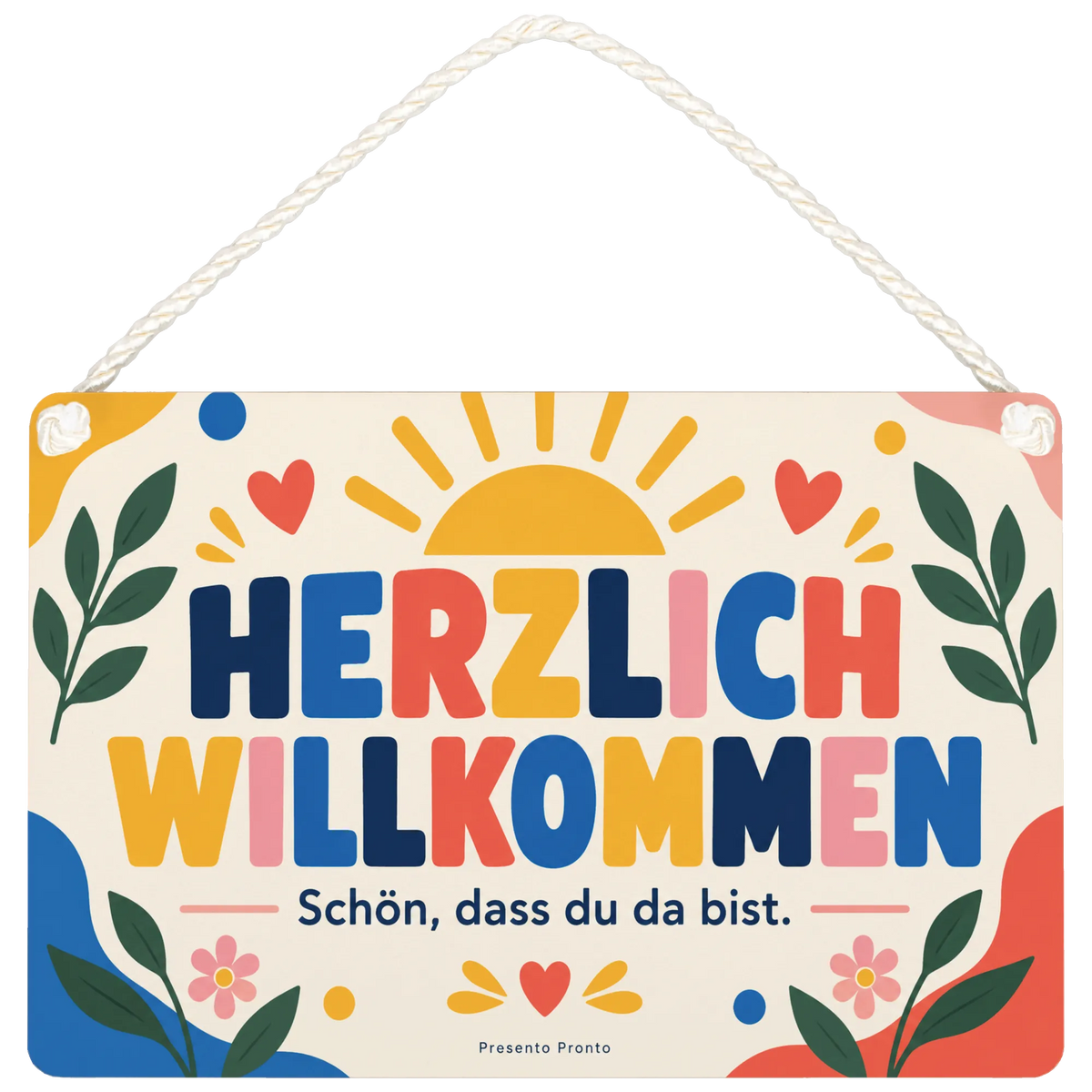 Deko Schild Sonne fröhlich Design