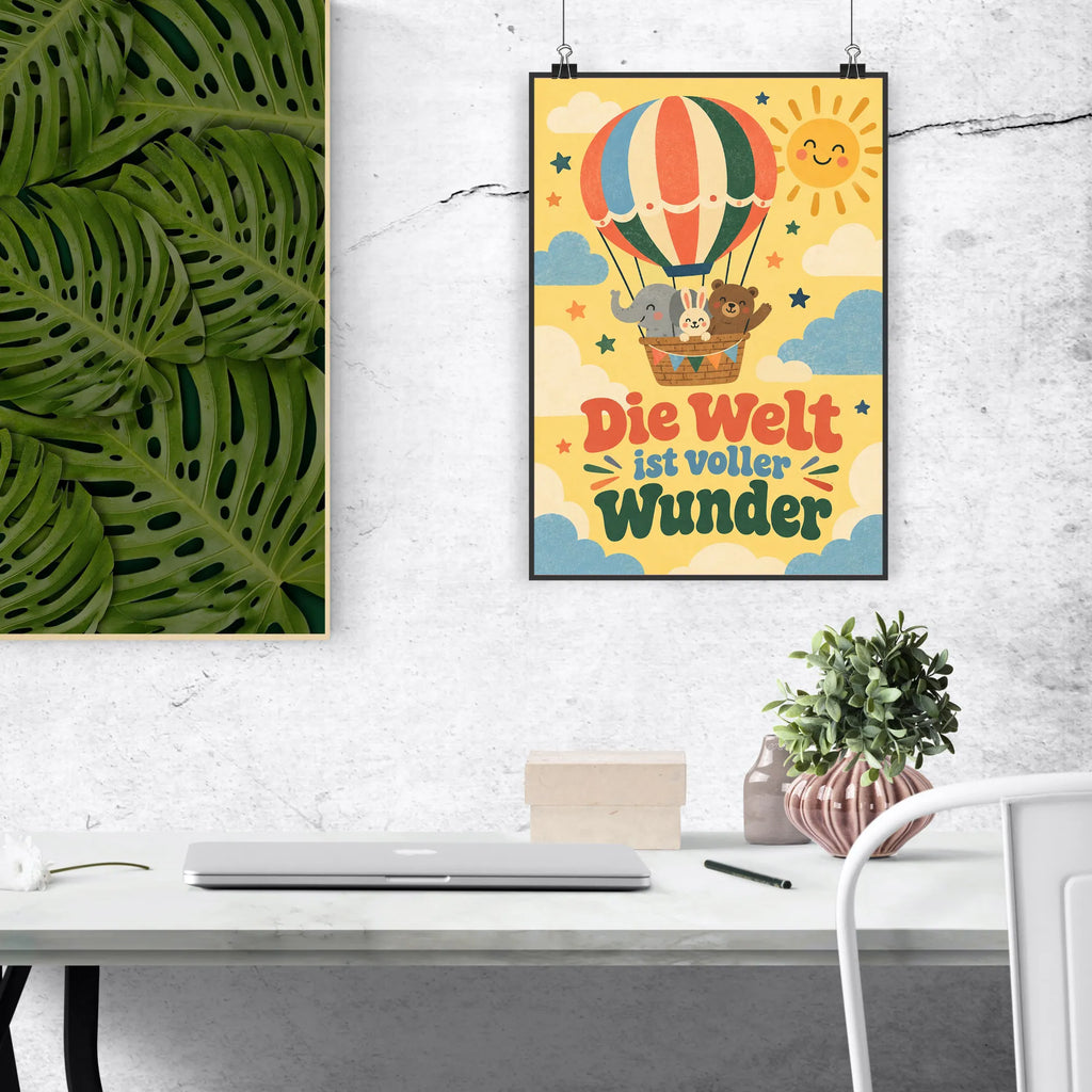 Fröhliche Wanddeko fürs Babyzimmer mit Heißluftballon|p:2017546|h:617bd8d1b953f90fc673a400ae58c935