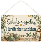 Lustiges Schild zum Schuhe ausziehen für Gäste mit Hausschuhen|p:2017608|h:4ffce1b9a6d300f49c4326b926109f67