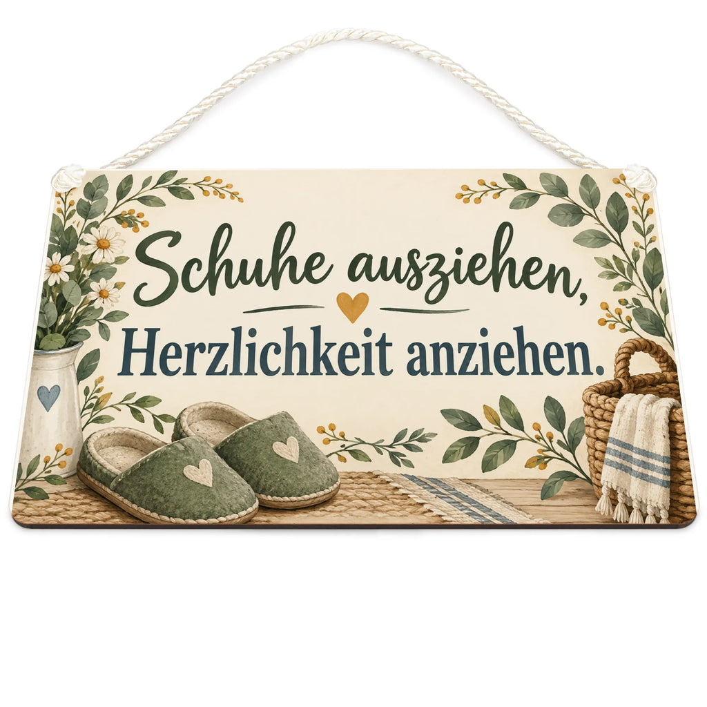 Lustiges Schild zum Schuhe ausziehen für Gäste mit Hausschuhen|p:2017610|h:c3b057ece607b40f20172b13c7f5dc34