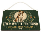 Herzliches Schild für Hundebesitzer mit freundlichem Mischling|p:2017689|h:de8592fd076acc20921bdc3e9ed8eeec
