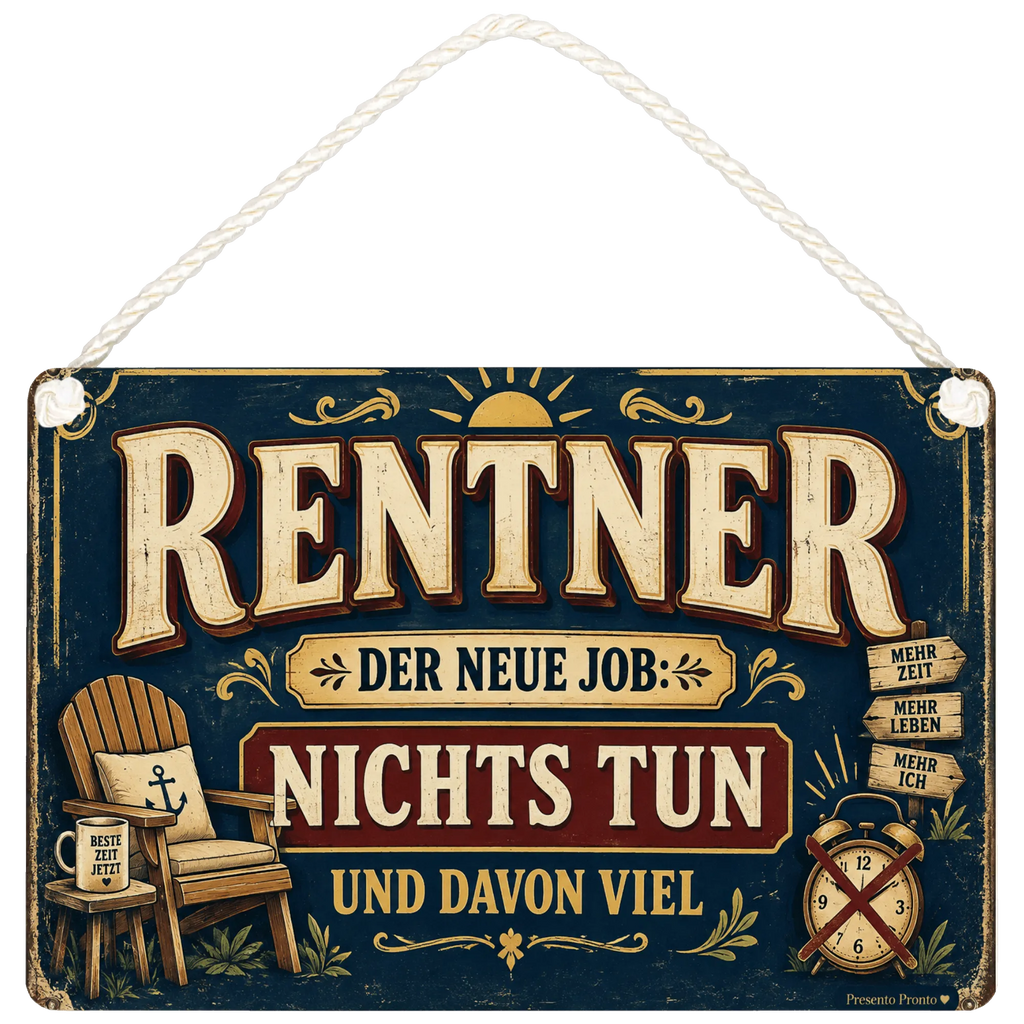 Lustiges Schild zur Rente mit Sessel und Kaffee|p:2017703|h:498e474f612114e39e04bacc3b4d9dc8