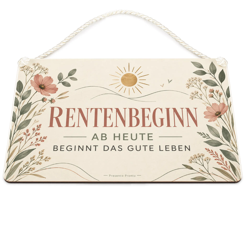 Elegantes Schild zur Rente mit Wildblumen zum Rentenbeginn|p:2017706|h:cbe8451a3cd15ab76420e530e51ebbfb