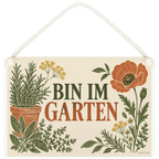 Natürliches Schild Bin im Garten für Gartenliebhaber|p:2017797|h:746d1c170e67cac128e2eb657e065a4c