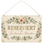 Romantisches Reserviert Schild für Hochzeit mit Eukalyptus|p:2017800|h:c1950a4d974d4525cf7ad67b5e440f33