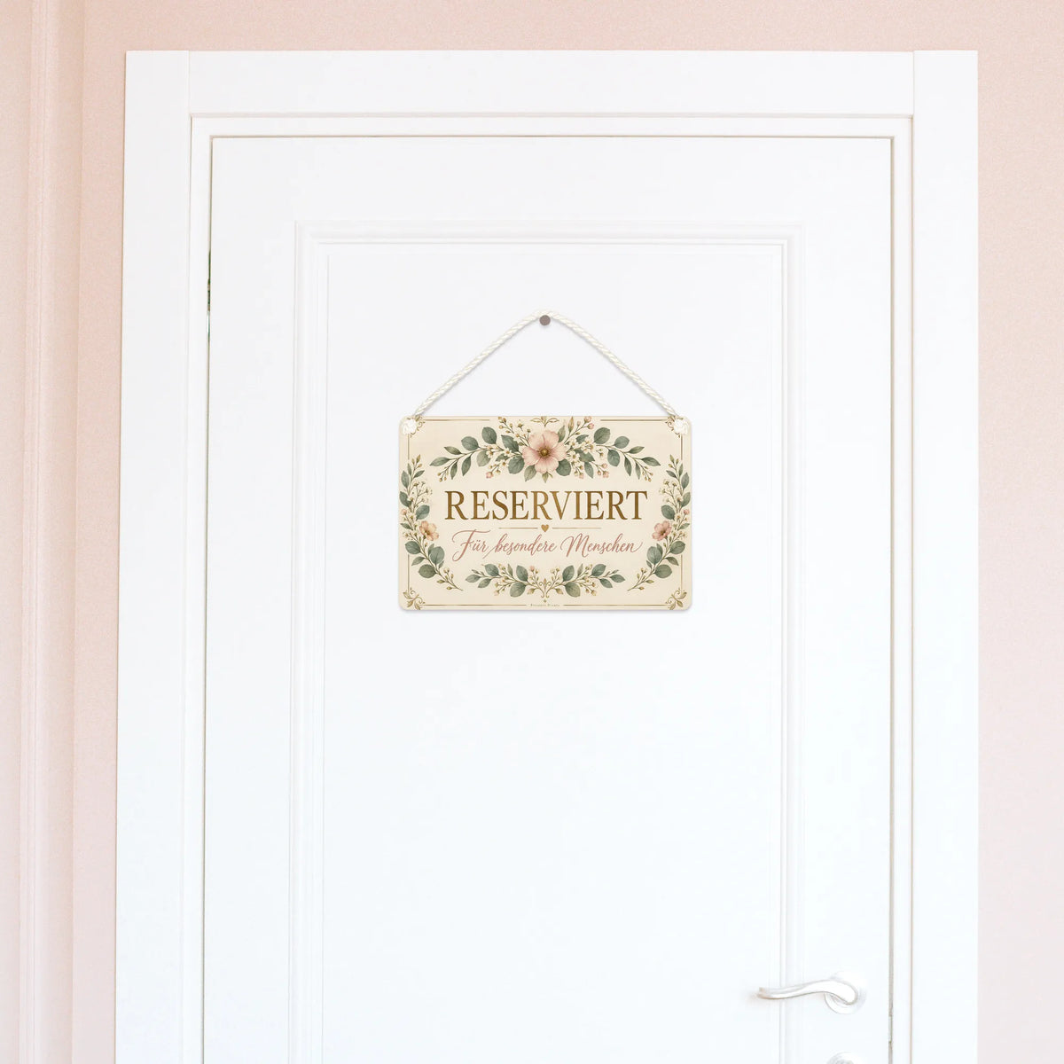 Romantisches Reserviert Schild für Hochzeit mit Eukalyptus