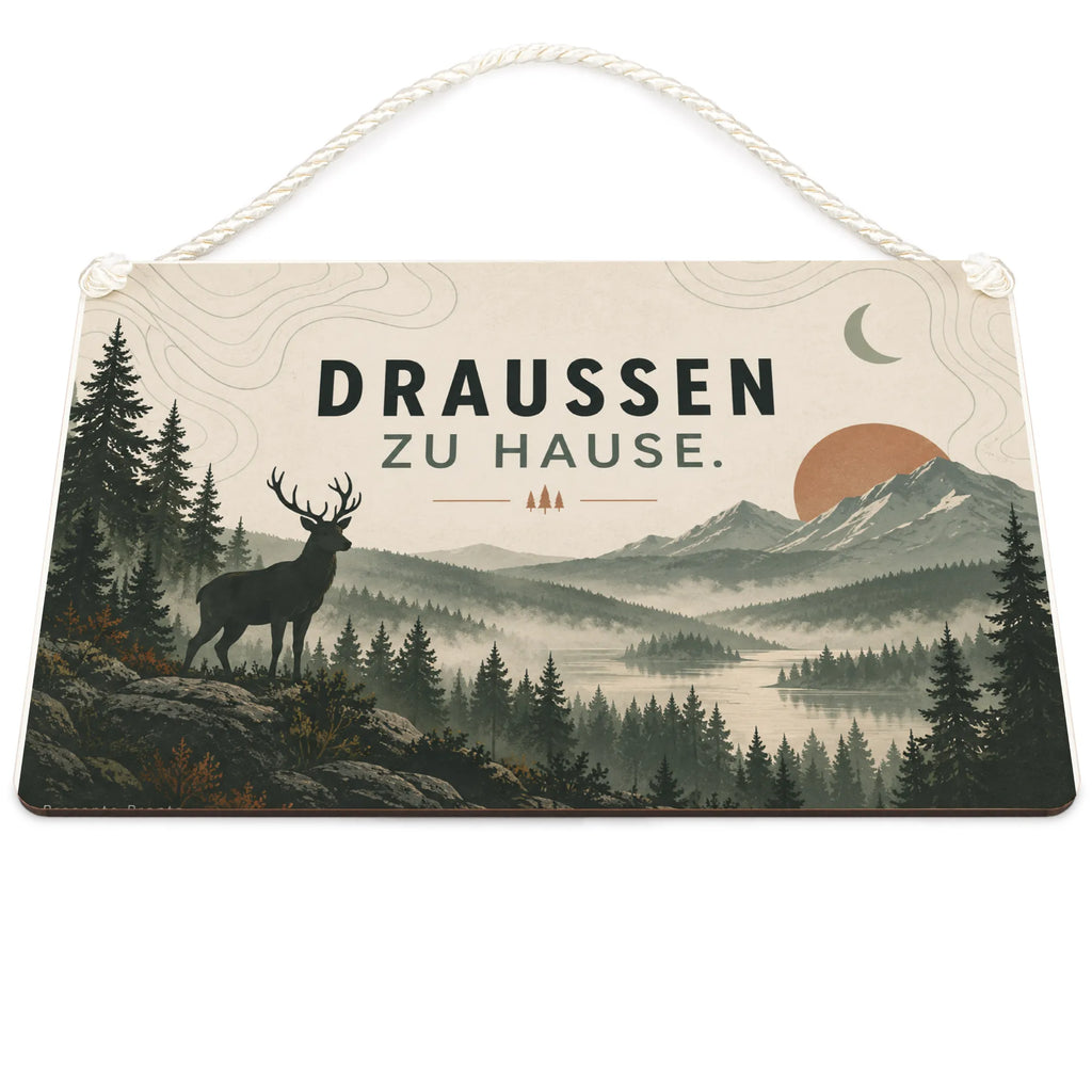 Stimmungsvolles Schild zur Jagd mit Hirsch im Wald|p:2017851|h:4bd7fc2f6bd5c2bb916152a516c9816f