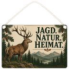 Rustikales Jagdschild für Jäger mit Rothirsch|p:2017866|h:029b5d5f0cd7de60127ec6ae7cca80b3