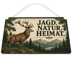 Rustikales Jagdschild für Jäger mit Rothirsch|p:2017866|h:41a7986ac97b5f13fd3778f495a7f2cc