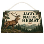 Rustikales Jagdschild für Jäger mit Rothirsch|p:2017867|h:c91c4fd75bbbcc960e49d5bb5d9c5a95