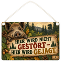Lustiges Jagdschild für Jäger mit Wildschwein