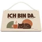 Lustiges Schild fürs Büro mit ruhender Katze|p:2017899|h:a202f57bb99fbb611d4f2857baa4929e