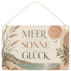 Entspanntes Urlaubsschild mit Muschel am Meer|p:2017902|h:e7c2a8389478259b4e83a5b8297570fd