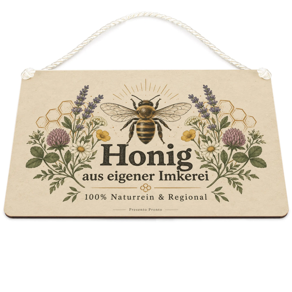 Rustikales Schild für Honig aus eigener Imkerei mit Biene|p:2017906|h:ca602ad7b92201fccfd5f728681d9466