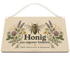 Rustikales Schild für Honig aus eigener Imkerei mit Biene|p:2017906|h:ca602ad7b92201fccfd5f728681d9466