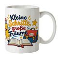 Motivierende Tasse für Schulkinder mit fröhlichem Bleistift