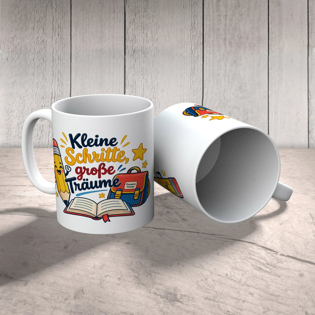 Motivierende Tasse für Schulkinder mit fröhlichem Bleistift|p:2017932|h:6f09a0abb7909348d5edf69d63710155