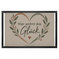 Herzliche Fußmatte mit Herz zum Einzug