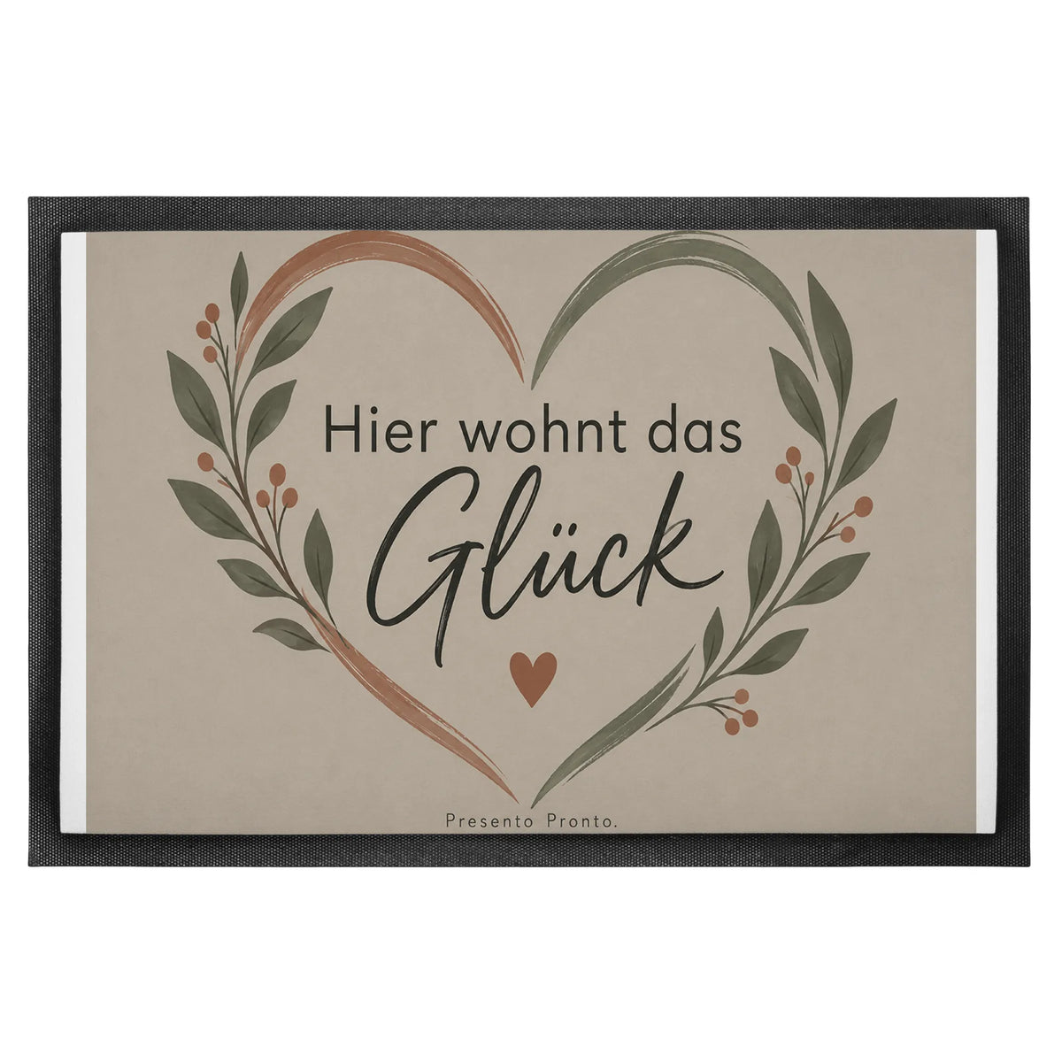 Herzliche Fußmatte mit Herz zum Einzug