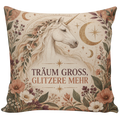 Inspirierendes Einhorn-Kissen für Mädchen mit Wildblumen