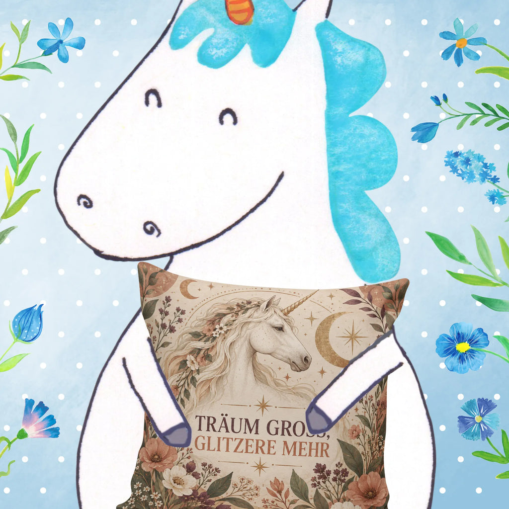 Inspirierendes Einhorn-Kissen für Mädchen mit Wildblumen|p:2017988|h:07f7a805927af88ffa57895490b29a39