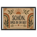 Herzliche Boho Fußmatte für Gäste mit Sonne