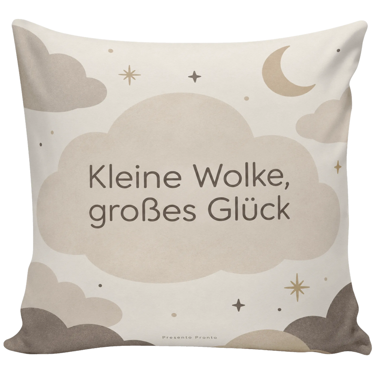 Gemütliches Dekokissen Wolke mit Sternen fürs Kinderzimmer