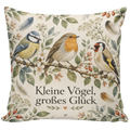 Gemütliches Kissen mit Vögeln für Vogelliebhaber