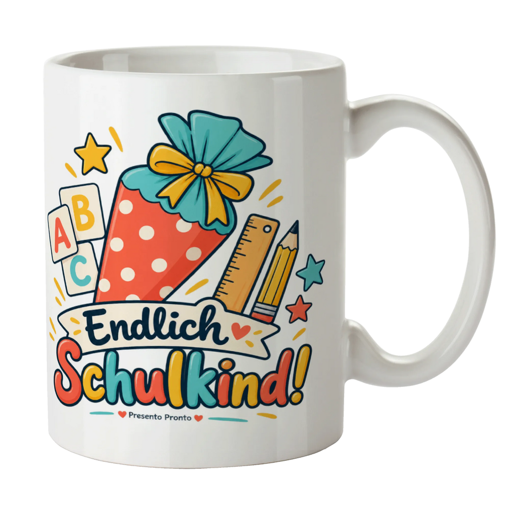 Fröhliche Tasse zur Einschulung mit Schultüte|p:2018111|h:9f8d440f6f25eadf9b4af3944d748c16