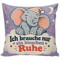 Lustiges Kissen mit Elefant in Schlafmütze für Ruhesuchende