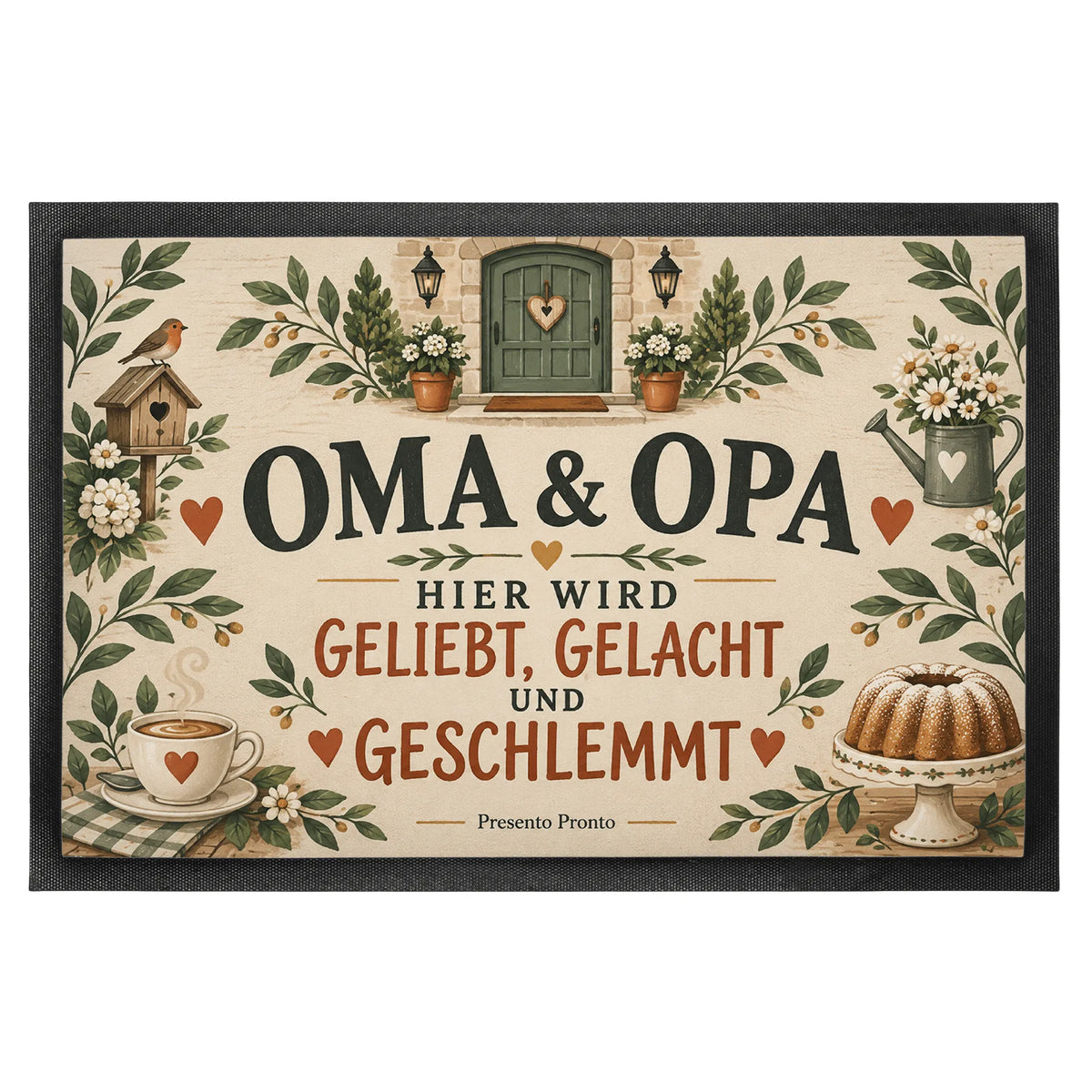 Herzliche Fußmatte für Oma und Opa mit Spruch