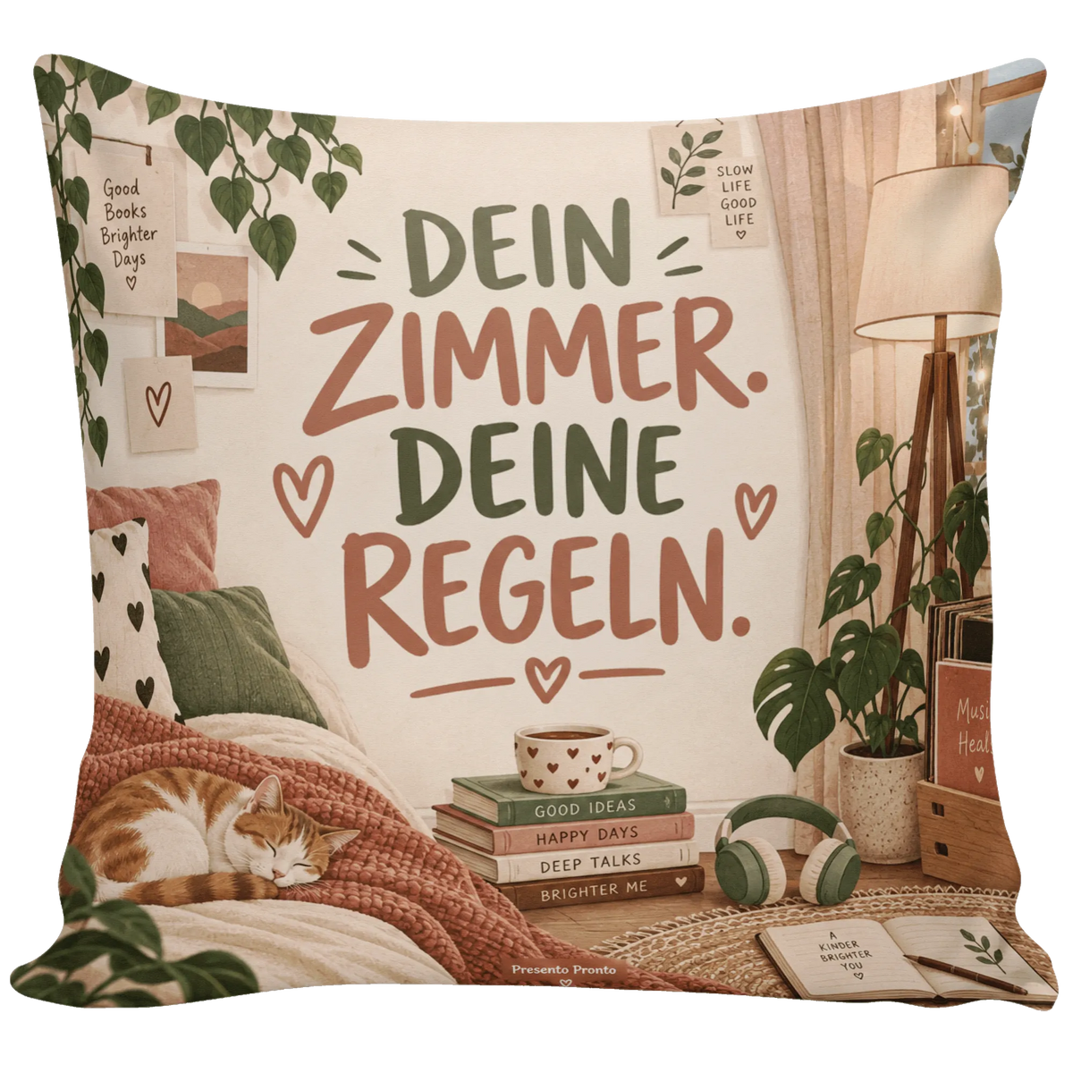 Cooles Kissen fürs Jugendzimmer mit Spruch für Teenager