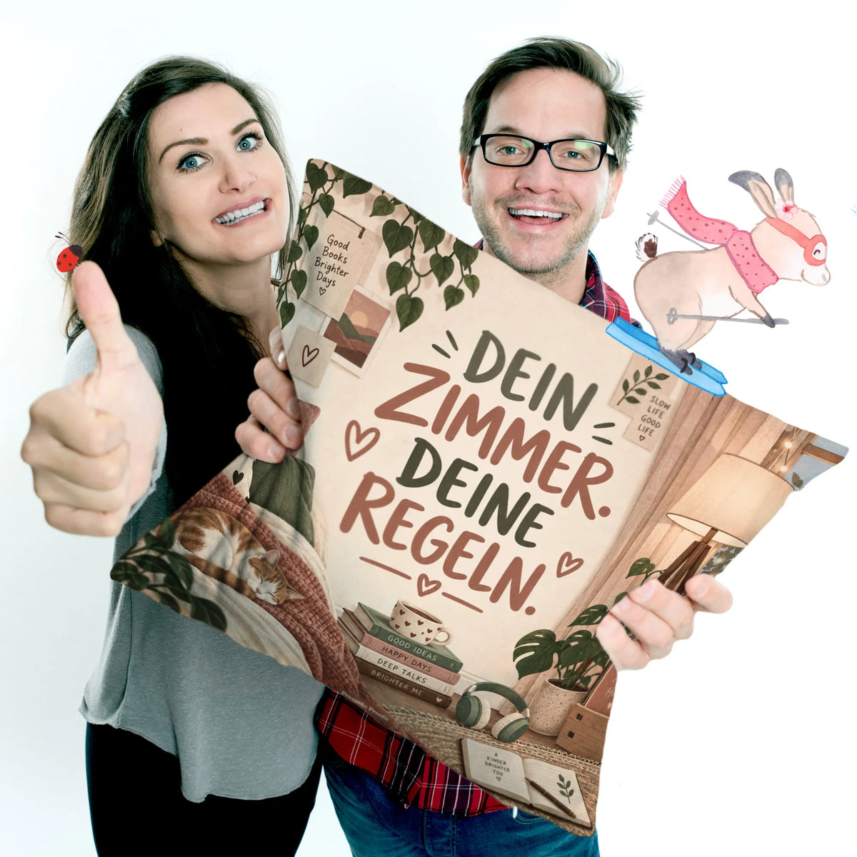 Cooles Kissen fürs Jugendzimmer mit Spruch für Teenager