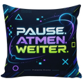 Aufmunterndes Kissen fürs Jugendzimmer mit Neon Controller