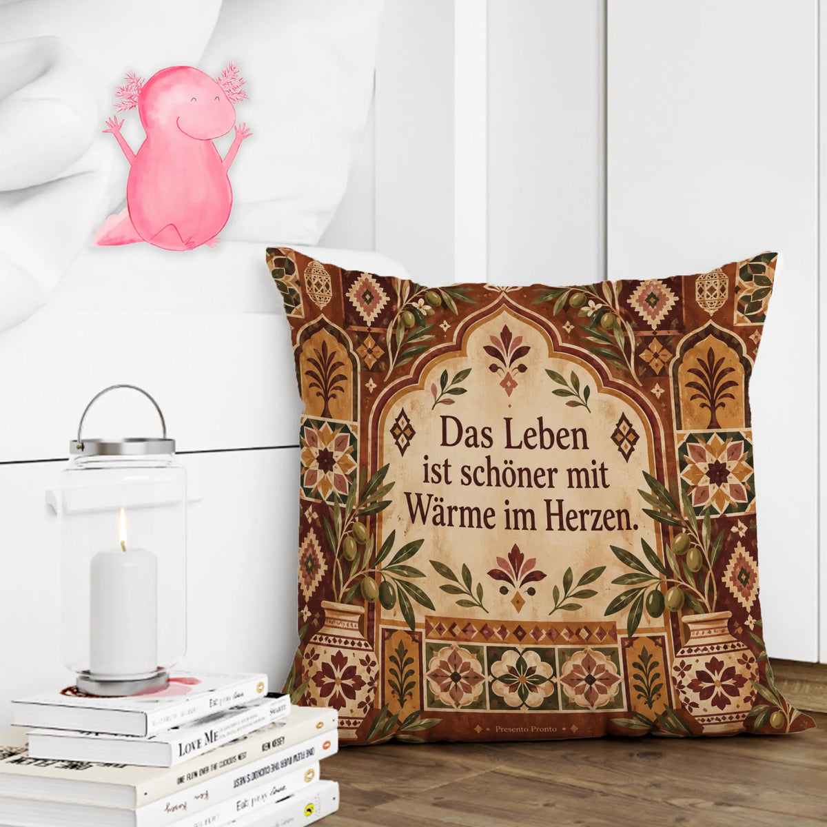 Gemütliches orientalisches Dekokissen mit Berbermuster für Zuhause