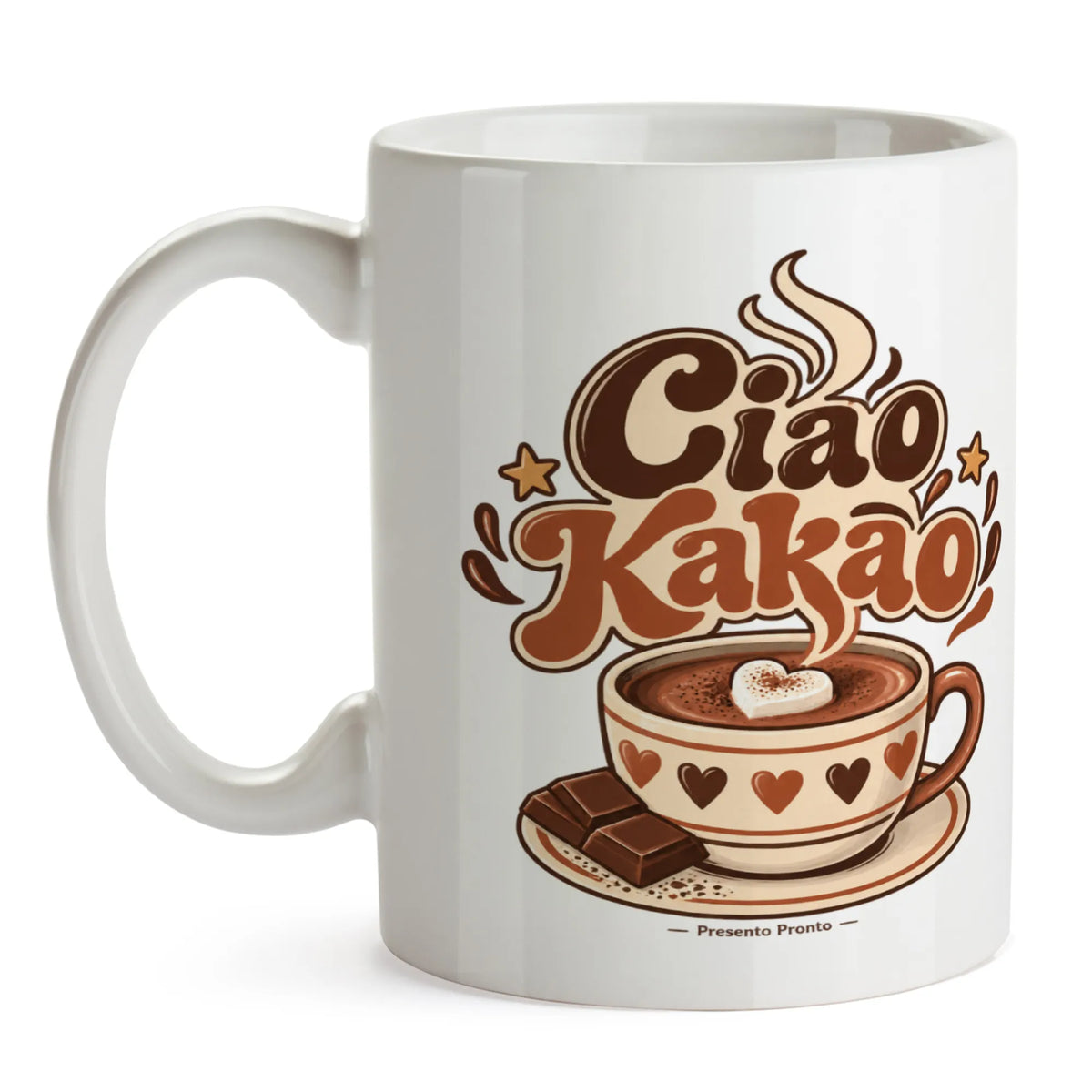Gemütliche Ciao Kakao Tasse für kalte Tage