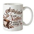 Lustige Tasse mit Noten für Musiker