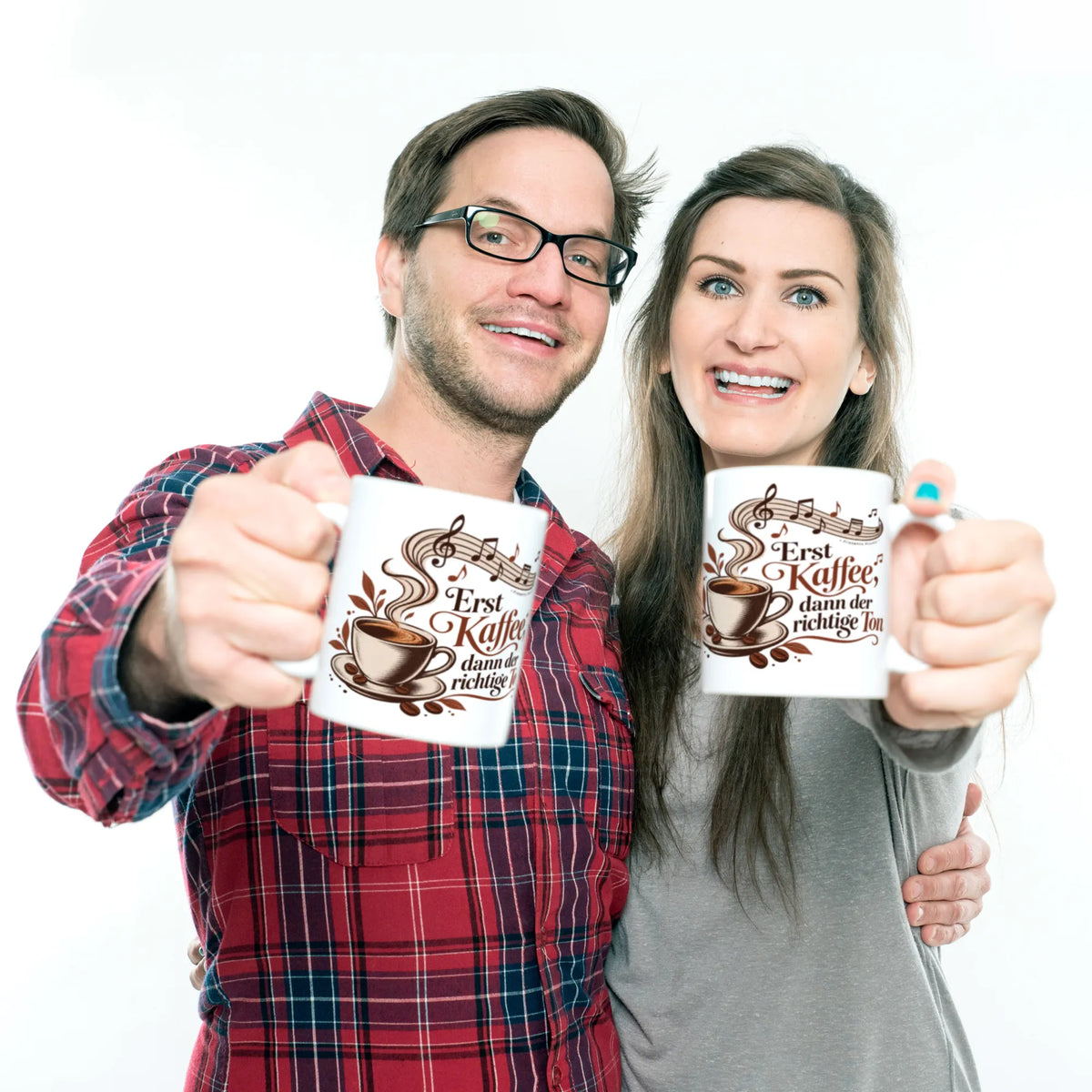 Lustige Tasse mit Noten für Musiker