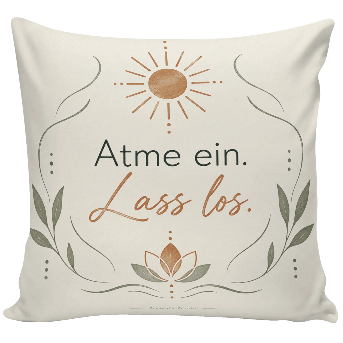 Entspannendes Yoga Kissen mit Lotus für Achtsamkeit