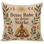 Entspannendes Yogakissen für Yoga-Fans mit Lotuspose|p:2018141|h:871342442fb434c2c339d28747504499