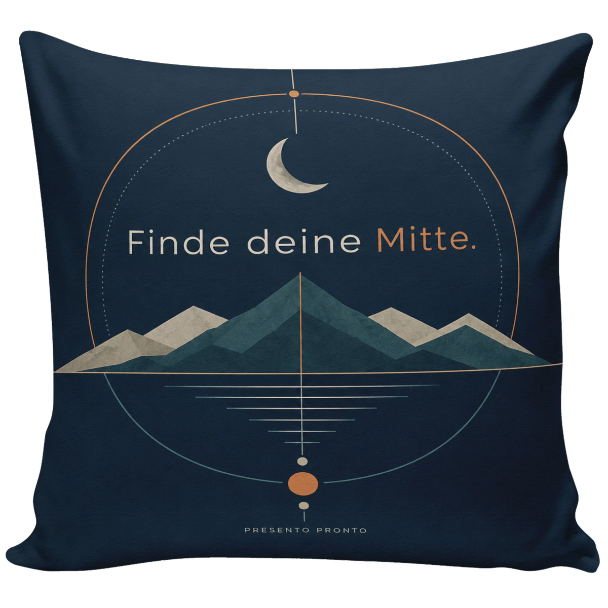 Entspannendes Yoga-Kissen für Yogafans mit Berg und Mond